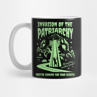 Invasion of the Patriarchy Vintage Retro UFO Poster Mug